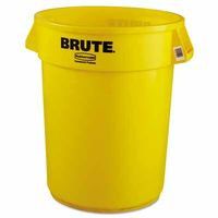Rubbermaid Commercial 263200YEL Brute Round Containers, 22 in x 27 in, 32 Gallon, Yellow 1 EA