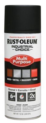 rust-oleum-1676830-industrial-choice-1600-system-enamel-aerosols,-12-oz,-ultra-flat-black