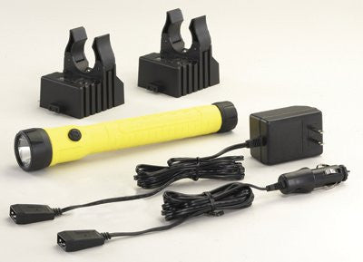 streamlight-76412-polystinger-led-haz-lo-rechargeable-flashlight,-4-cell,-ac/dc-charger,-yl