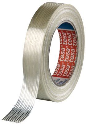 Tesa Tapes 53327-09001-00 Economy Grade Filament Strapping Tape, 3/4 in x 60 yd, 100 lb/in Strength (48 Each)