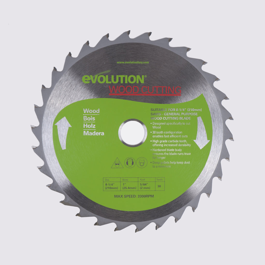 Evolution 8-1/4BLADEWD 8 1/4" Wood Saw Blade