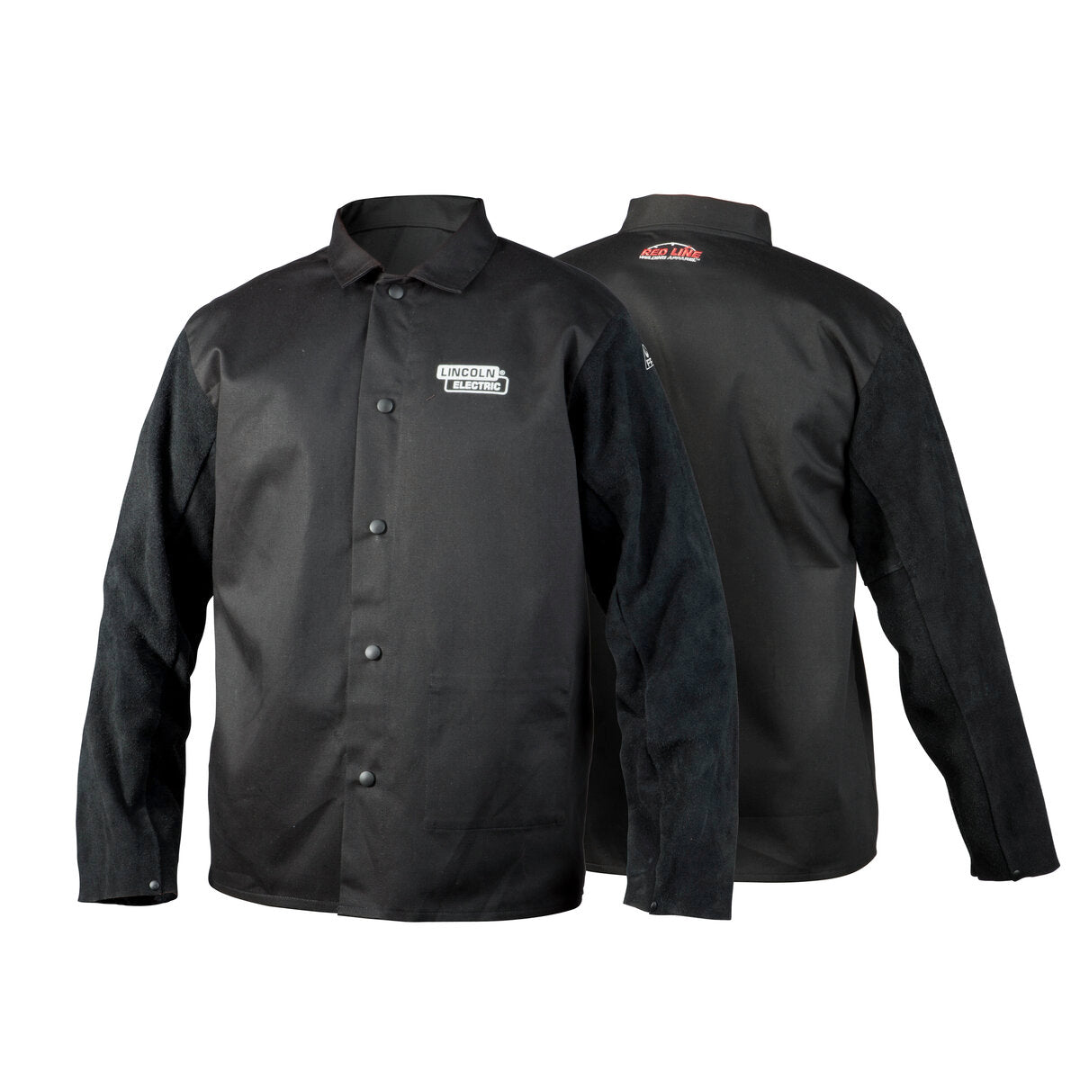 Lincoln Electric K3106-3XL Traditional Split Leather-Sleeved Welding Jacket - 3XL