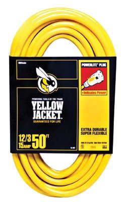 Woods Wire 2885 Yellow Jacket Power Cord, 100 ft