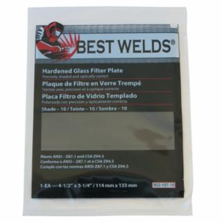 Best Weld 901-932-107-10 Glass Filter Plate, Shade 10, 4-1/2 in x 5-1/4 in, Green