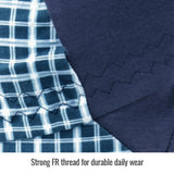 Revco AH1730-BL Blue Plaid FR Cotton Welding Cap w/ Hidden Bill Extension (1 Cap)