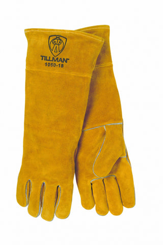 Tillman 1050-18 18" Premium Brown Side Split Cowhide Stick Welding Gloves (1 Pair)
