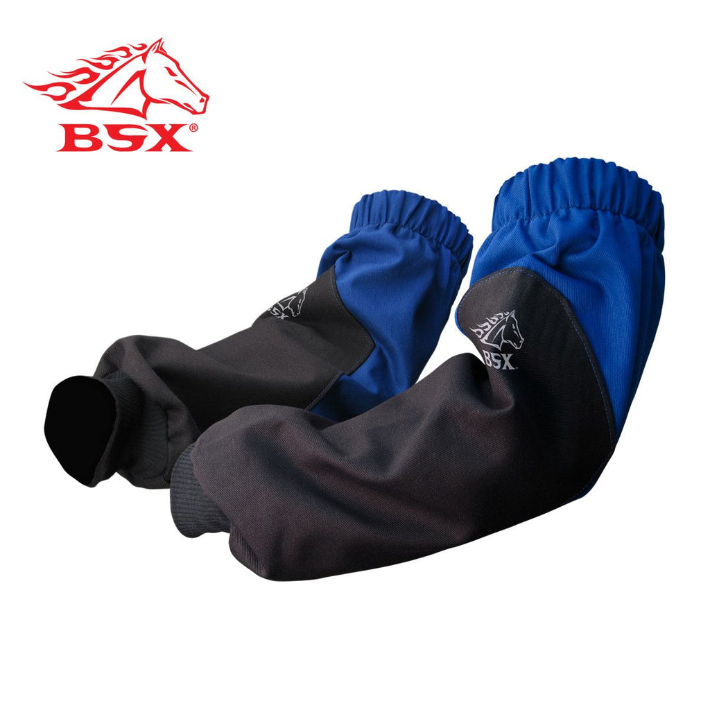 Revco BX9-19S-RB 19" Black/Royal Blue BSX® FR Cotton Sleeves (1 Pair)