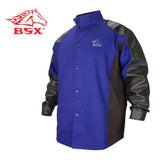 Revco BXRB9C/PS Royal Blue BSX® FR Cotton & Pigskin Hybrid Welding Jacket (1 Jacket)