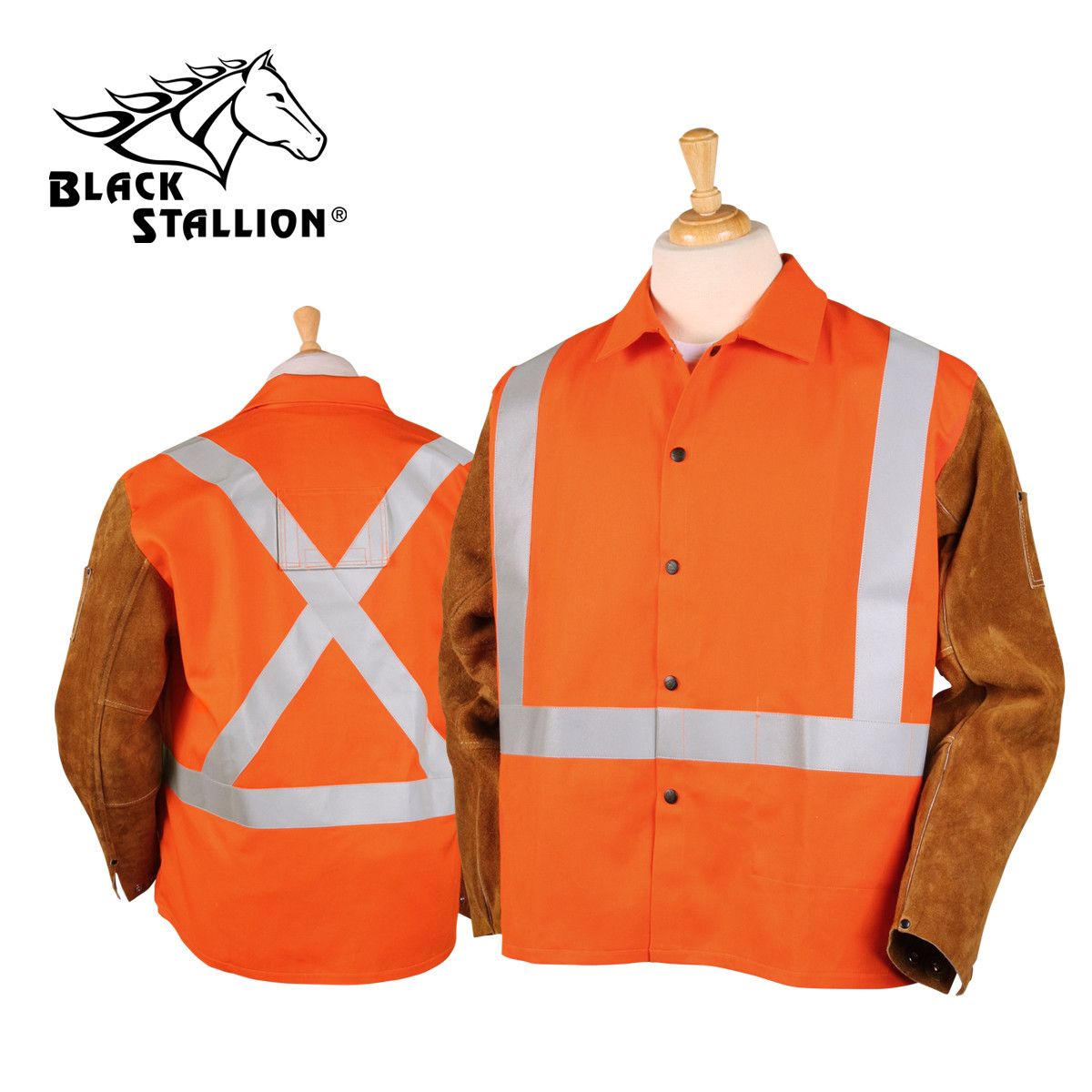 Revco JH1012-OR 9 oz Safety Orange Reflective FR and Side Split