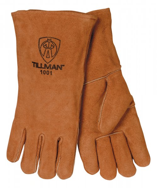 Tillman 1001 Large 14" Brown Shoulder Split Cowhide Stick Glove (1 Pair)