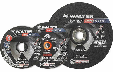 Walter 08N909 9" x 5/32" Pipefitter A20 Spin-On Grinding Wheel