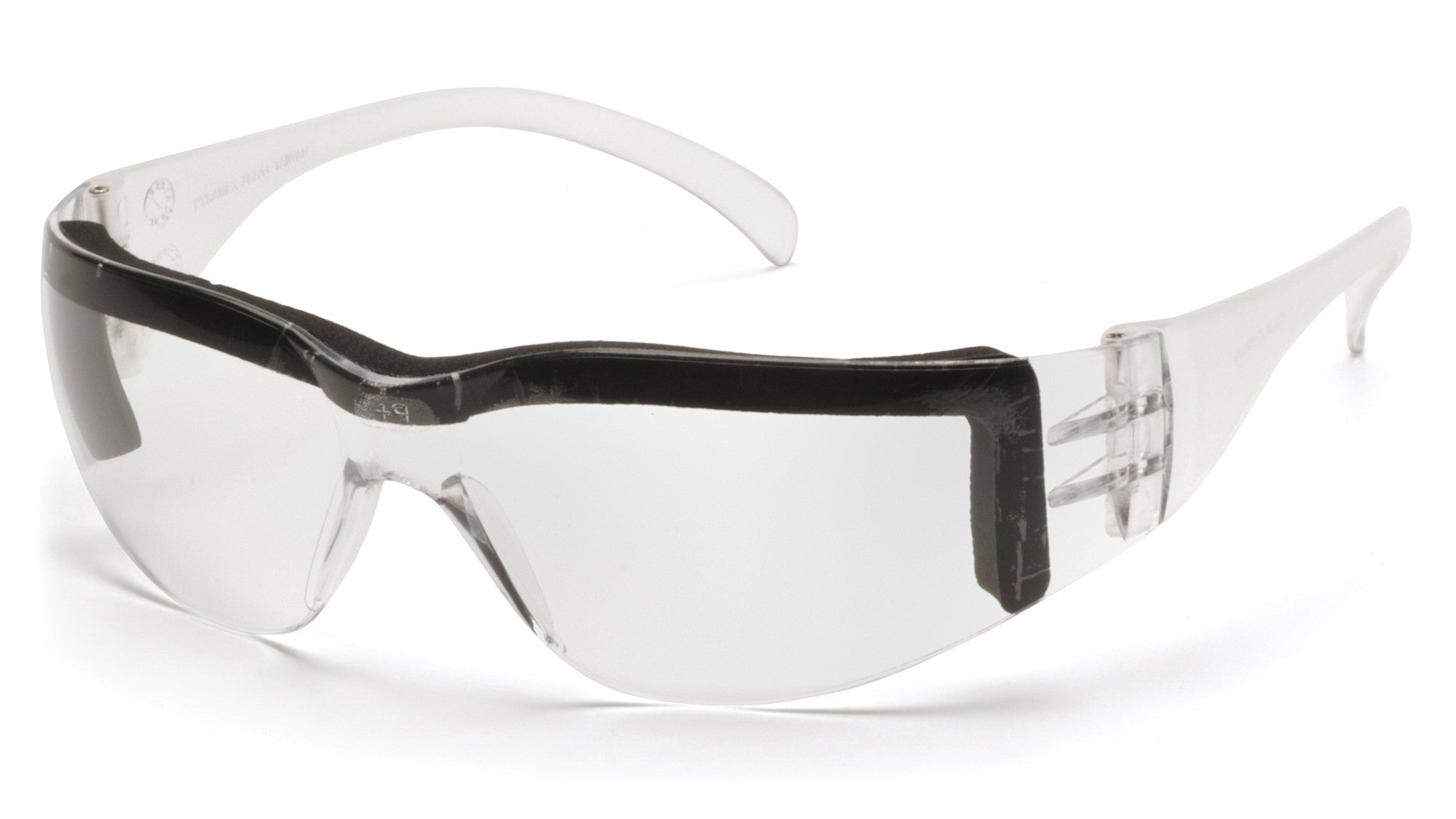 Pyramex S4110STFP Intruder Clear w/Foam Padding Safety Glasses W/ Clear-Hardcoated Anti-fog Lens
