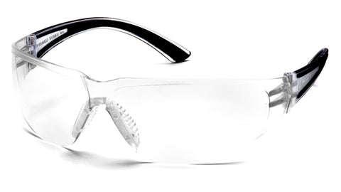 Pyramex SB3610ST Cortez Black Temples Safety Glasses W/ Clear Anti-Fog Lens (12 each)