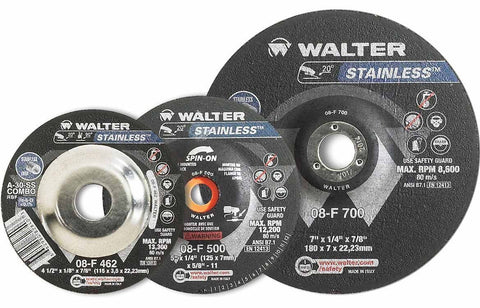 Walter 08F600 6" x 1/4" x 7/8" Type-27 Stainless Grinding Wheel