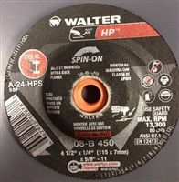 Walter 08-B-450 4 1/2" x 1/4" x 7/8" Grinding Wheel (25 pack)