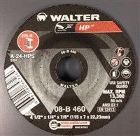 Walter 08-B-460 4 1/2" x 1/4" x 7/8" Grinding Wheel (25 pack)
