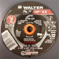 Walter 08-K-450 4-1/2" x 1/4" x 5/8-11" Spin-On Grinding Wheel (20 pack)