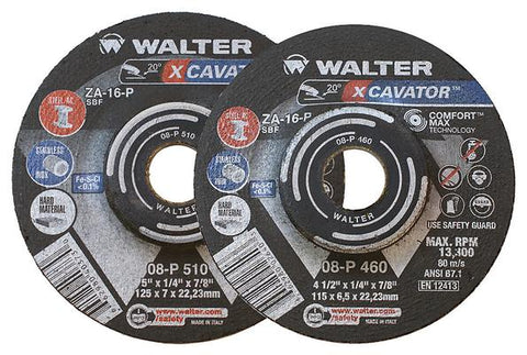 Walter 08P905 9" x 1/4" Spin-On Xcavator Grinding Wheel