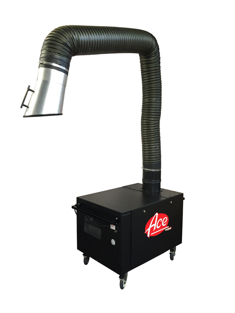 Ace 73-701 800-950 CFM Mobile Fume Extractor w/ 10 ft Arm, 95% Main Filter and Pre Filter