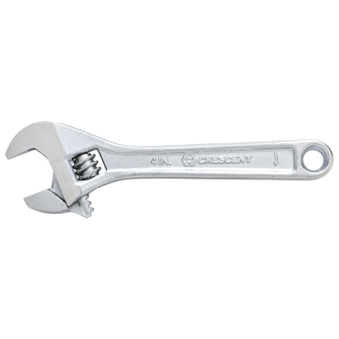 Crescent 181-AC28BK Adjustable Chrome Wrench, 8 in OAL, 1-1/8 in Opening, Chrome Plated (6 pack)