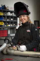 Lincoln K3231 Jessi Combs Women's Steel Worker Welding Gloves In Use