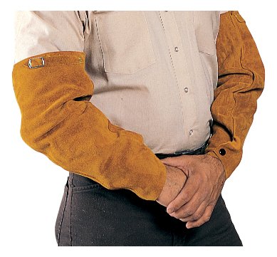 Tillman 5218 18" Bourbon Brown Side Split Cowhide Leather Sleeves (1 Pair)