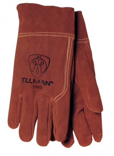 Tillman 1300 Heavyweight Russet Split Cowhide 2" Cuff MIG Welding Gloves (1 Pair)