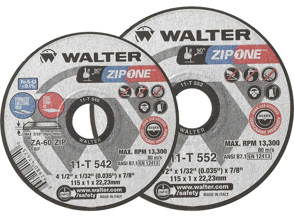 Walter 11-T-542 4 1/2 ZIP One™ Thin Metal Cut-Off Wheels